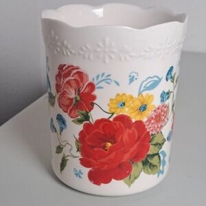 The Pioneer Woman PIONEER SWEET ROSE Ceramic Utensil Holder